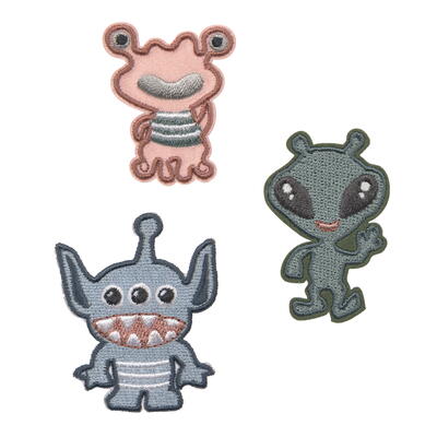 Lssig Textil Sticker-Set, 3-teilig, Monster