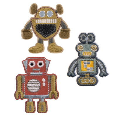Lssig Textil Sticker-Set, 3-teilig, Robots