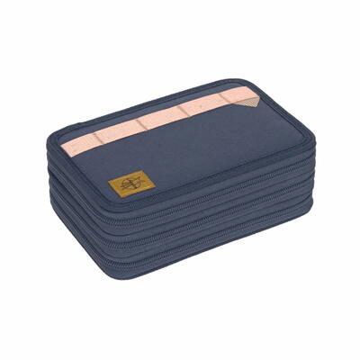 L�ssig Triple Pencil Case Unique navy