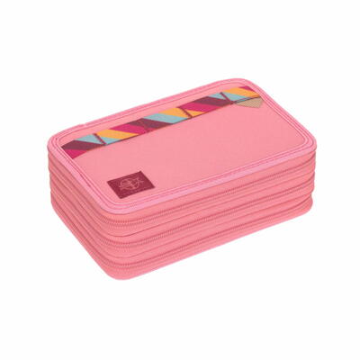L�ssig Triple Pencil Case Unique pink