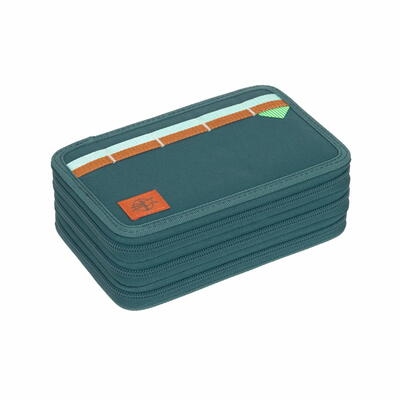 L�ssig Trriple Pencil Case Unique dark green