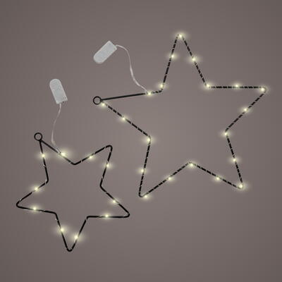 LED-Stern, Stern zum H�ngen, beleuchteter Metallstern, LED-Metallstern, Dekostern, Weihnachtsdeko, Stern mit Lichterkette