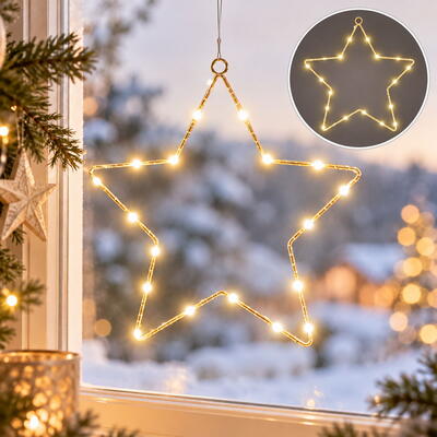 LED Stern zum H�ngen, Lichterkette Stern, LED Weihnachtsstern