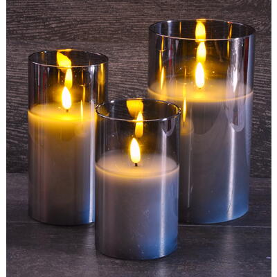 8er Set LED Kerzen Echtwachs flammenlos mit 4h und 8h Timer Deko Tisch 