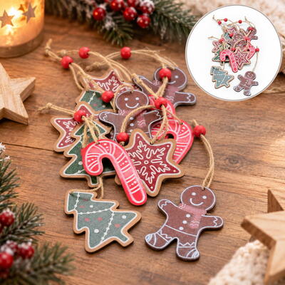 Lebkuchen-H�nger aus Holz, H�nger, Christbaumschmuck, Dekoh�nger, Baumschmuck, Weihnachtsh�nger, Geschenkh�nger, Lebkuchen
