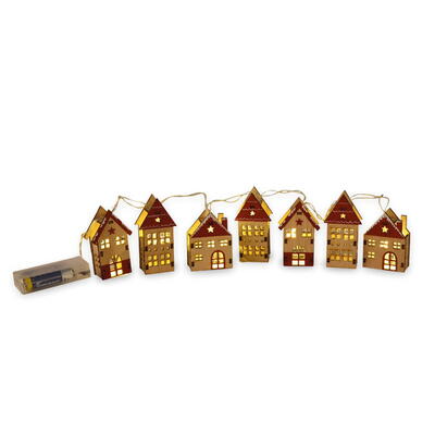 Lichterkette, Lichterkette Huser, Huser-Lichterkette, LED-Beleuchtung, Beleuchtung Huser, Weihnachtsdeko, Lichtdeko 