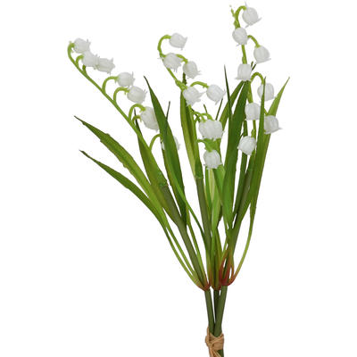 Blütenstiel Blütenzweig Kunstblume Seidenblume 63 cm weiß creme 309102-40 F64 