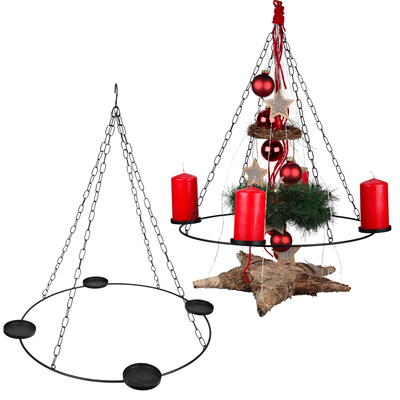 Metall Adventskranz zum Hngen, Hngender Adventskranz, Metallkranz, Adventsdeko, Weihnachtskranz, Metallkranz