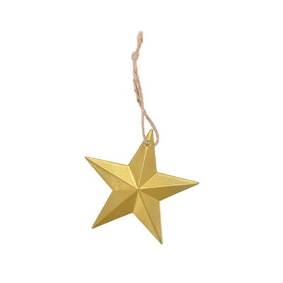 Metall-Stern gold, Dekostern aus Metall, Stern zum H�ngen, Weihnachtsdeko, Dekoh�nger Stern