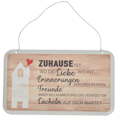 Metallschild Schild Dekoschild Wanddeko Blechschild Zuhause