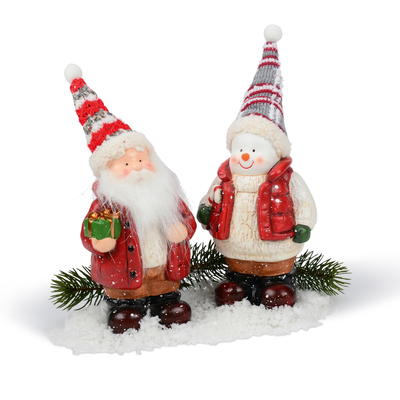 Nikolaus Schneemann Mit Stoffmutze Keramik Gunstig Online Bestellen