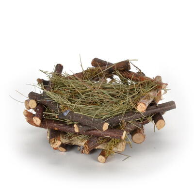 Osternest aus Holzzweigen, Nest, Osterdeko, Ostern, Deko-Osternest