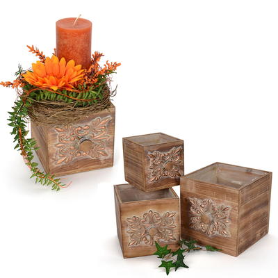 Pflanz-Schubladen-Set aus Holz, Schublade, Pflanzgefäß, Holzschublade, Deko-Schublade