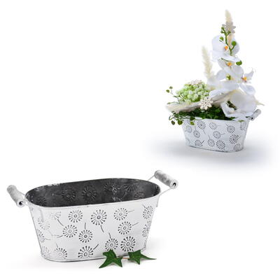 Pflanzgef Pusteblume, Jardiniere, Pflanzjardiniere aus Zink, Zinkwanne, Pflanztopf, Metall-Pflanzgef