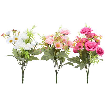 Rosen-Mix-Strau, knstlicher Rosenstrau, Rosen, Seidenblumen, knstlicher Strau, Kunstblumen