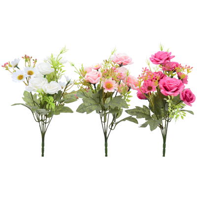 künstlicher Strauß, günstig künstlicher bestellen Rosen, online Rosen-Mix-Strauß, Rosenstrauß, Kunstblumen Seidenblumen,