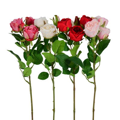 Rosenzweig, künstliche Rose, Seidenblume, Kunstblume, Dekozweig Rose