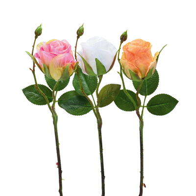 Rosenzweig, knstliche Rose, Seidenblume, Kunstblume, Dekozweig Rose