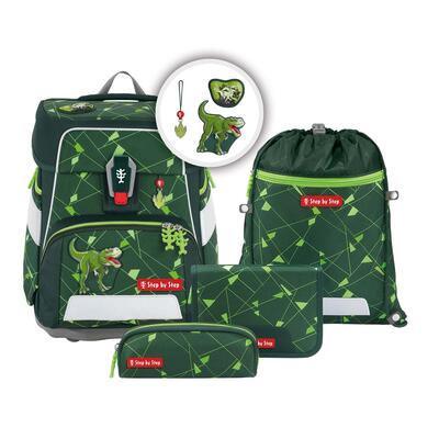 SPACE SHINE, Dino Night Tyro Schulranzen-Set 5-teilig