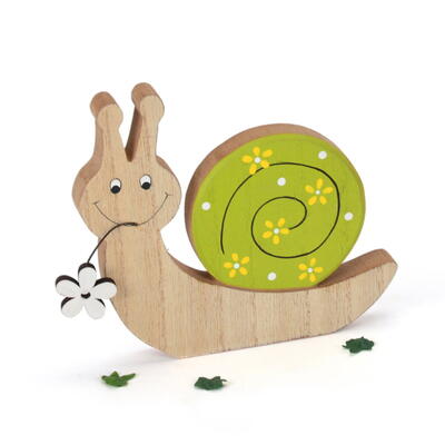 Schnecke Rudi, Holzschnecke, Deko-Schnecke, Frhlingsdeko, Schnecke aus Holz