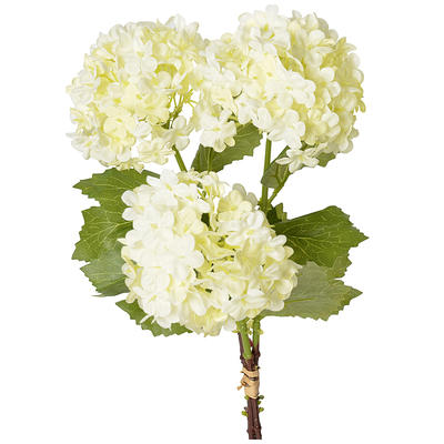 Deko künstliche Rose Blume Kunstblumen 2x Blumen Strauß Schneerose 35cm weiß