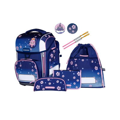 Schneiders Ergolite, Schulranzen-Set 9-teilig, Blue Bloom