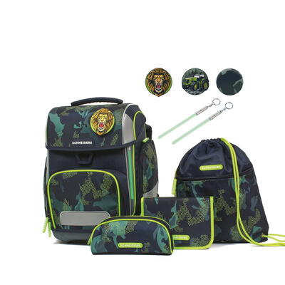 Schneiders Ergolite, Schulranzen-Set 9-teilig, Camo Rush