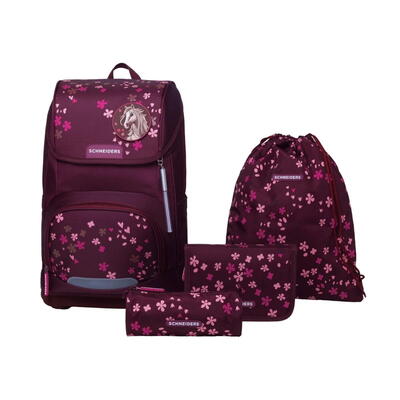 Schneiders Ergoplus, Schulranzen-Set 8-teilig, Berry Blossom