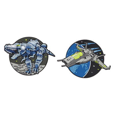 Schneiders Patches 2-teilig, Alien Dino + Starfighter