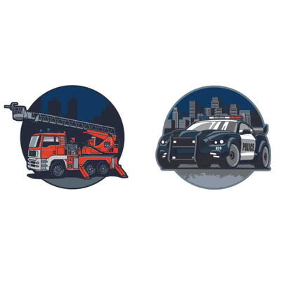 Schneiders Patches 2-teilig, Firetruck + Police Car