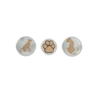 School Mood 3er Patchy-Set, Leopard