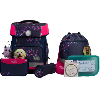 School Mood Champion Maxx Pro Schulranzen-Set 7-tlg. Leni (Hund) 