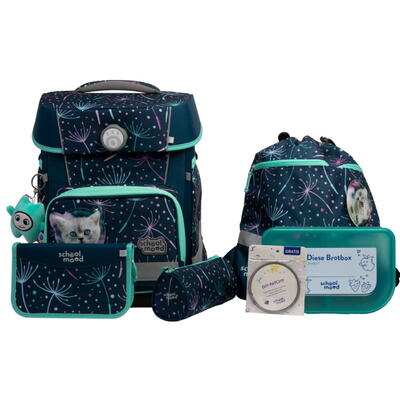 School Mood Champion Maxx Pro Schulranzen-Set 7-tlg. Lina (Ktzchen)