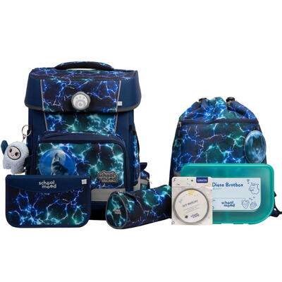 School Mood Champion Pro Schulranzen-Set 7-tlg. Felix (Wolf)