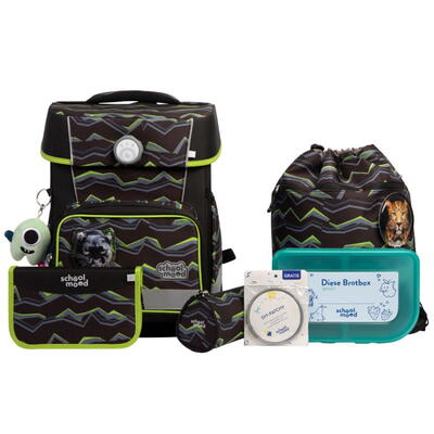 School Mood Champion Pro Schulranzen-Set 7-tlg. Finn (Raubkatze)