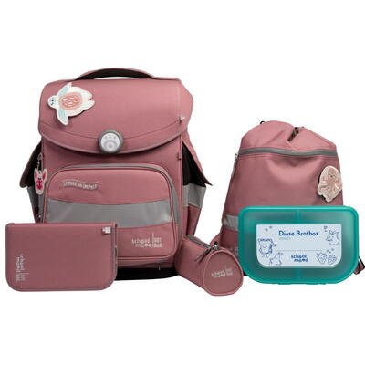 School Mood Timeless Pro, 6-teiliges Schulranzen-Set, Axolotl (Ocean Collection)