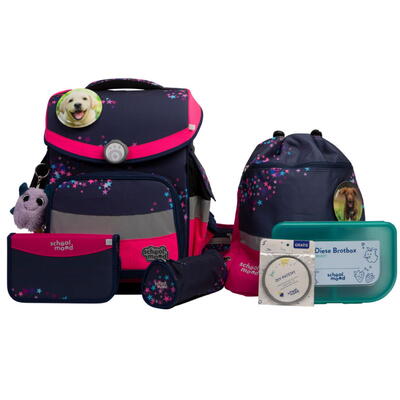 School Mood Timeless Pro Schulranzen-Set 7-tlg. Leni (Hund)