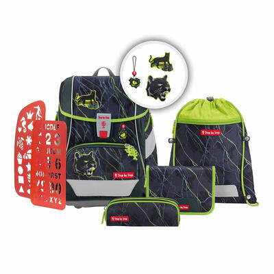 Step by Step 2in1 PLUS Schulranzen-Set, 6-teilig, Danger Cat Chiko