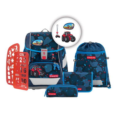 Step by Step 2in1 PLUS Schulranzen-Set 6-teilig, Tractor Freddy