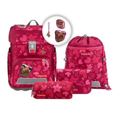 Step by Step CLOUD FLASH, Schulranzen-Set 5-teilig, Wild Horse Nora