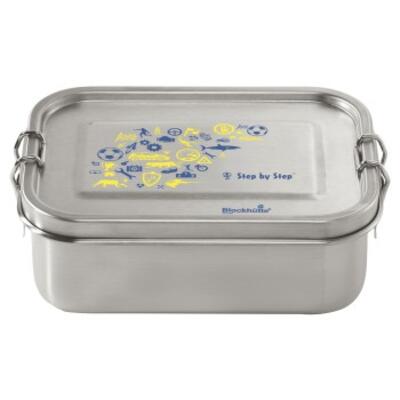 Step by Step - Edelstahl Lunchbox, Blue & Yellow