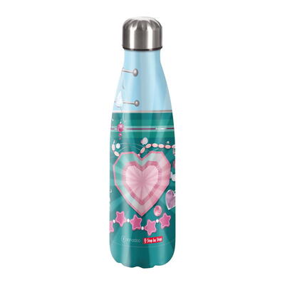 Step by Step Edelstahl-Trinkflasche Glitter Heart Hazle, 500 ml