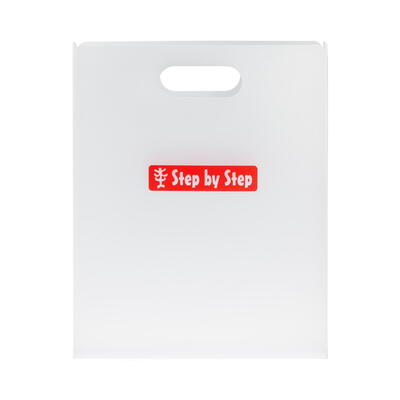 Step by Step Heftbox mit Tragegriff,transparent