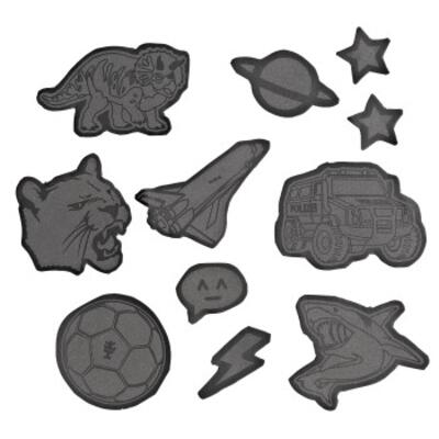 Step by Step, Reflektierendes Sticker-Set, Black