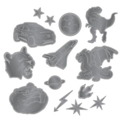 Step by Step Reflektierendes Sticker-Set, schwarz
