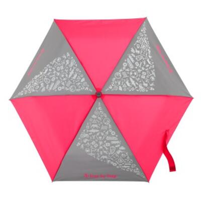 Step by Step Regenschirm, Neon Pink, mit reflektierendem Print