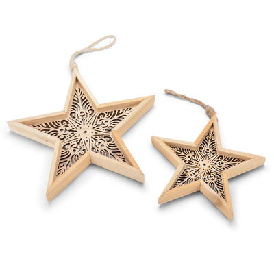 Stern, Sternh�nger, Stern natur, Sternendeko, Sterne, Stern aus Holz, Holzstern