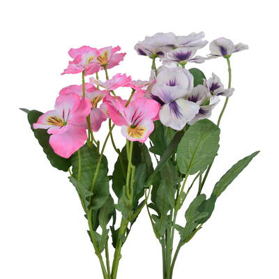 Stiefmütterchen-Busch, künstliches Stiefmütterchen, Veilchen, Seidenblume, Kunstblume, Kunstpflanze