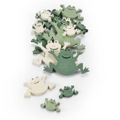 Streudeko Fr�sche, Holzfr�sche zum Streuen, Deko-Fr�sche, Streuer Fr�hling, Holzstreuer Fr�sche