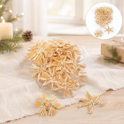 Strohsterne, Stroh-Stern, Baumh�nger, Sterne aus Stroh, Sternh�nger, Bauschmuck Strohsterne, Weihnachtsschmuck